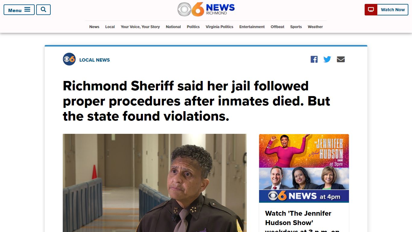 Richmond Sheriff said her jail followed proper procedures after inmates ...
