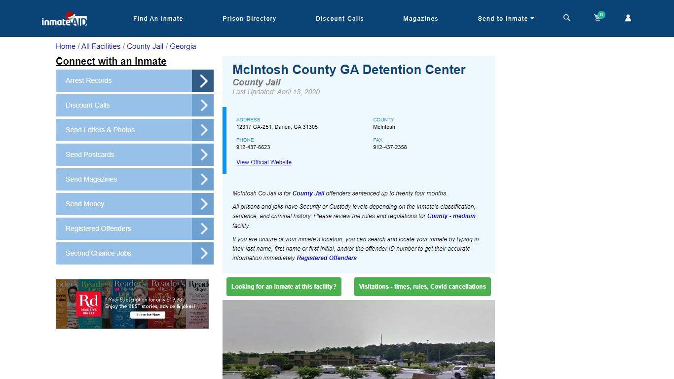 McIntosh County GA Detention Center - Inmate Locator - Darien, GA